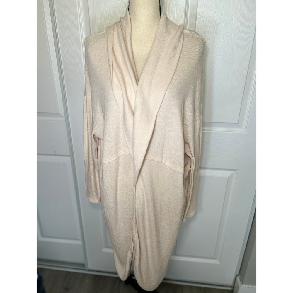 FP Beach Cuddle Up Oversized Open Front Cardigan Sweater Duster‎ Cream Size XS